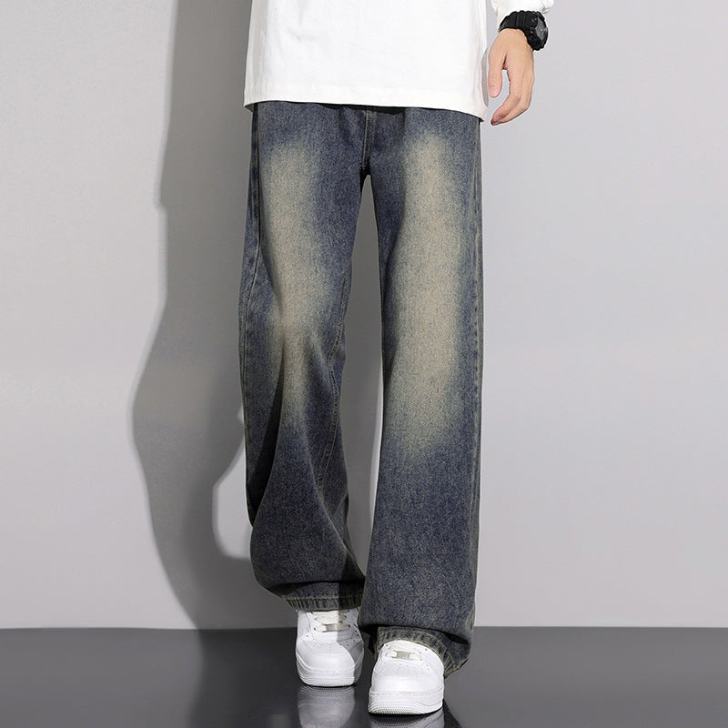 Herren Jeans Weite Bein Moderner Used Look