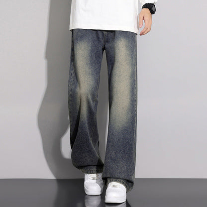 Herren Jeans Weite Bein Moderner Used Look