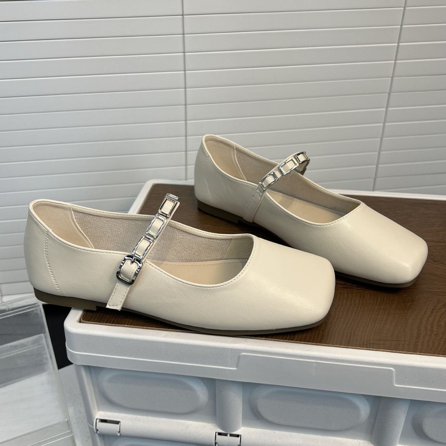 Damen Ballerinas Elegante Riemen Schuhe Weich