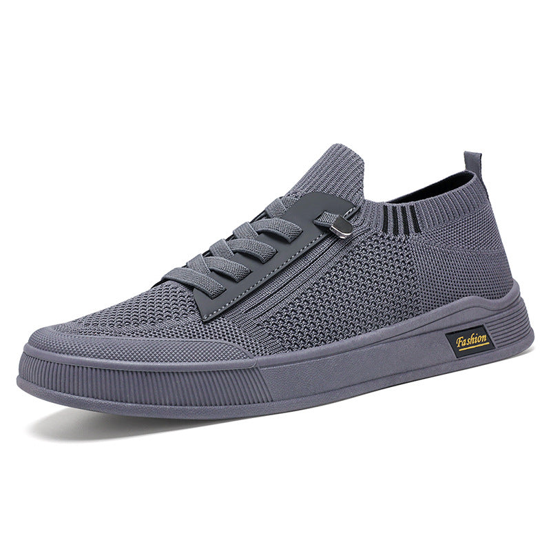 Damen Sneaker Slip-On Elastisch Bequem Reißverschluss