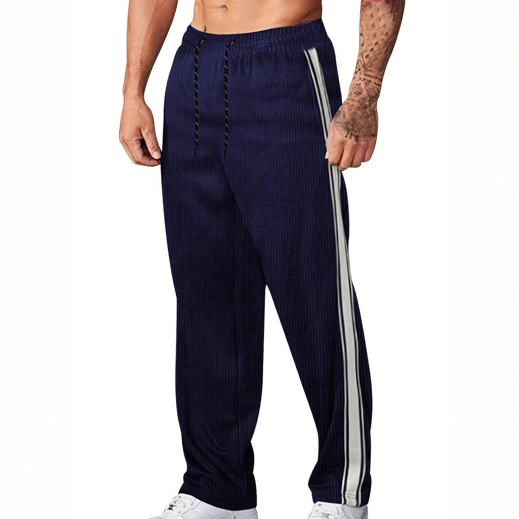 Herren Sportliche Jogginghose mit Streifen und elastischem Bund - BerlinGlamour