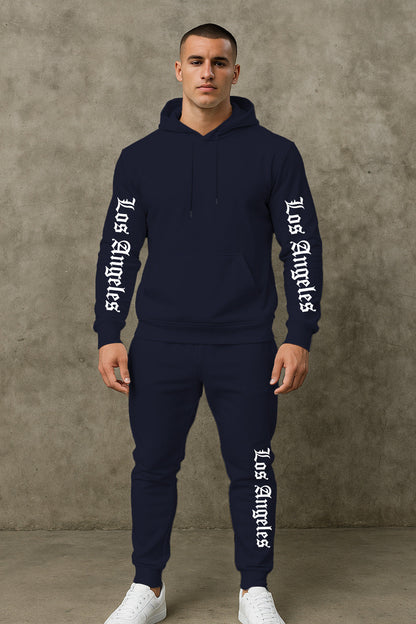 Sportlicher Herren Hoodie Jogginganzug Set Grau