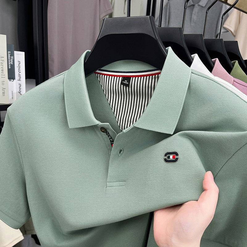 Herren Polohemd Elegantes Piqué Hemd Modern Knopfleiste