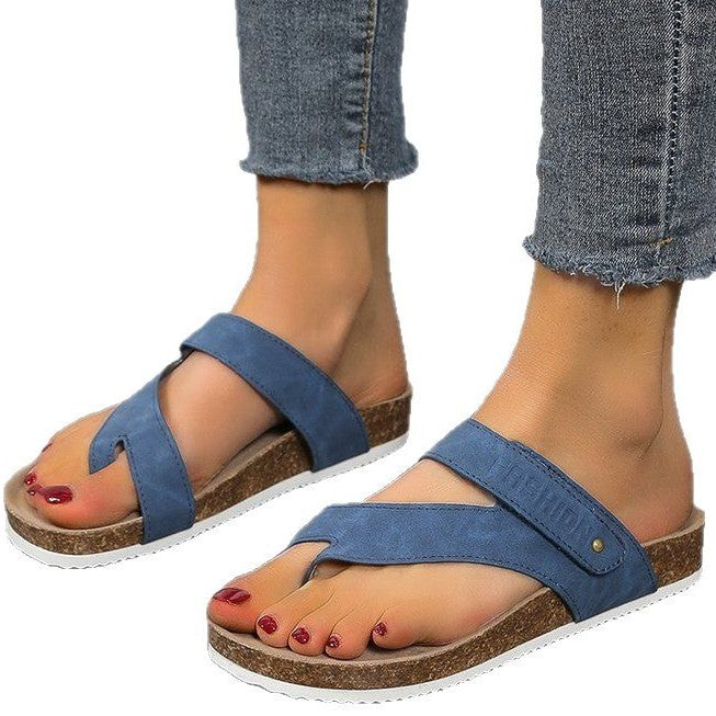 Damen Zehentrenner Komfortabel Kork Design Modern