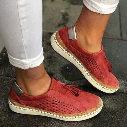 Damen Sneaker Atmungsaktiv Komfortabel mit Fransen