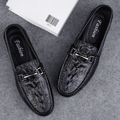 Herren Mokassins aus Leder Elegant Schwarze Luxus Schuhe