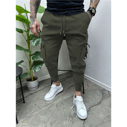 Herren Cargo-Jogginghose Modern Elastisch Mit Taschen