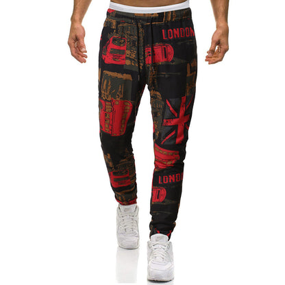 Herren Cargohose Modern Elastisch Mit Trendprint