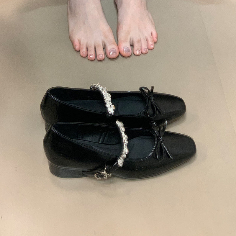 Damen Ballerinas Schimmernd Elegantes Design Spitze