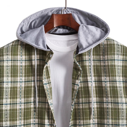 Herren Flanellhemden Kapuzenpullover Warm Modern