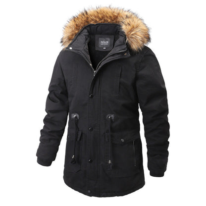 Herren Winterparka Wärmend Mit Abnehmbarer Kapuze