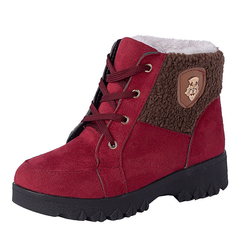 Damen Winterstiefel Weich Warm Fleece Innenfutter