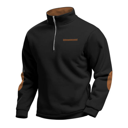 Herren Sweatshirt Stehkragen Reißverschluss Modisch Hochwertig