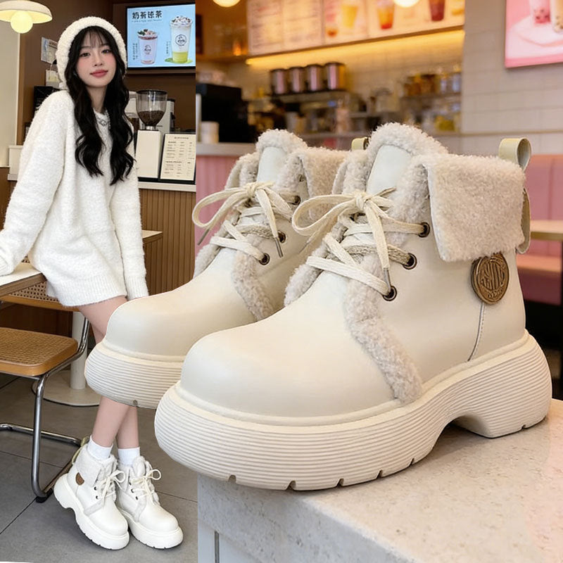 Damen Winterboots Warm Kuschelig Rutschfest Plateau - BerlinGlamour