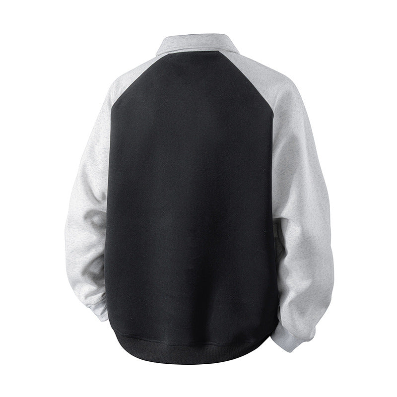 Herren Sweatshirt Sportlich Reißverschluss Stehkragen Modern