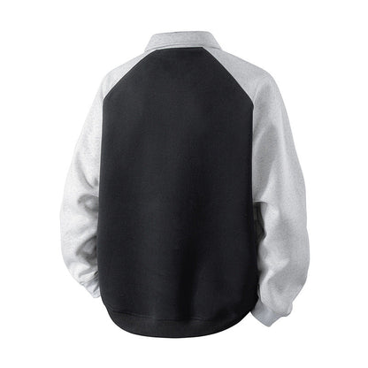 Herren Sweatshirt Sportlich Reißverschluss Stehkragen Modern