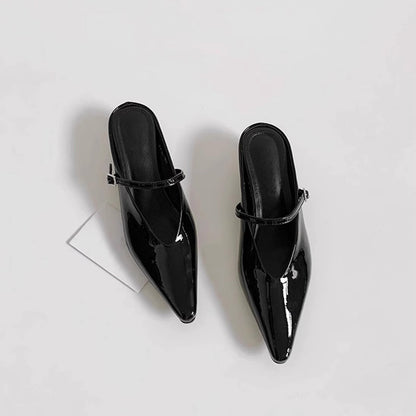 Damen Slingback Schuhe Elegante Spitze Riemen
