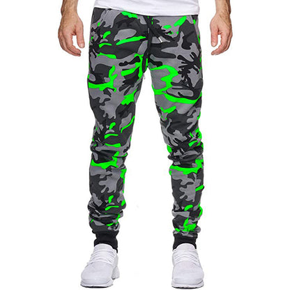 Herren Cargohose Camouflage Elastic Bund Modern