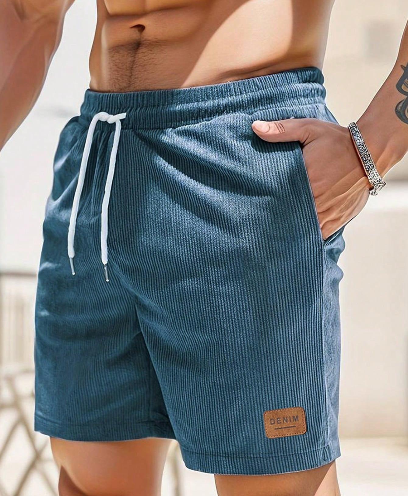 Herren Shorts Denim Lässig Elastisch Mit Seitentaschen