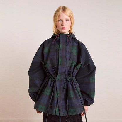 Damen Oversized Jacke Karo Lässig Mit Taschen - BerlinGlamour