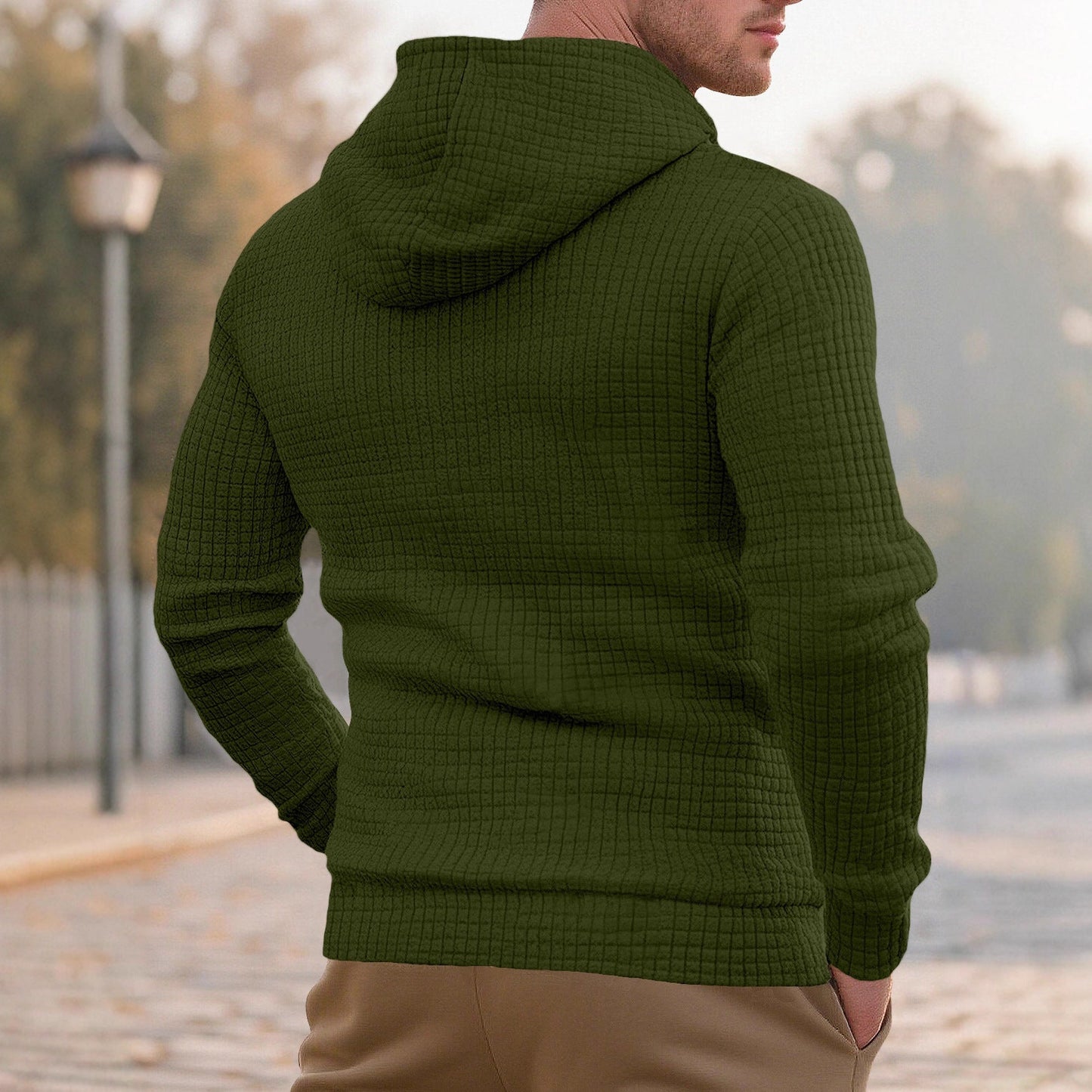 Herren Hoodie Modern Strukturiert Trendig Berlin Style