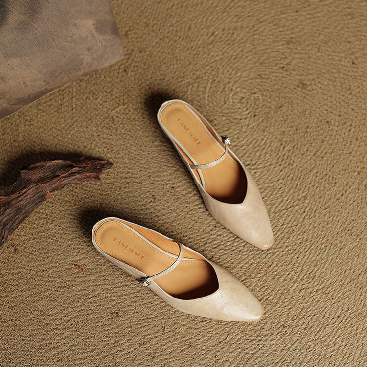 Damen Slipper Leder Echt Bequem