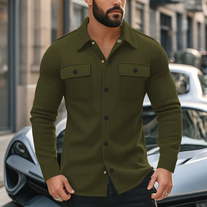 Herren Fleecejacke Modern mit Brusttaschen Warm