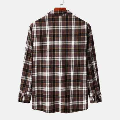 Herren Flanellhemd Karomuster Bequem Modern