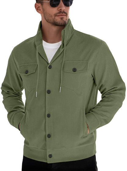 Herren Steppjacke Lässig mit Kapuze Modern