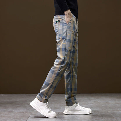 Herren Karohose Modern Komfort Schnitt Elastisch