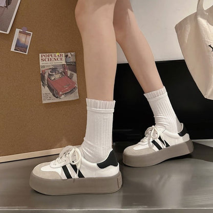 Damen Plateausneaker Sportlich Modisch Mit Gepolsterter Sohle