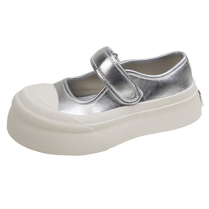 Damen Sneaker Slip-On mit Klettverschluss Modisch Breit