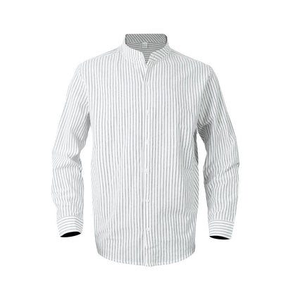 Herren Langarmhemd Stehkragen Elegantes Business Hemd