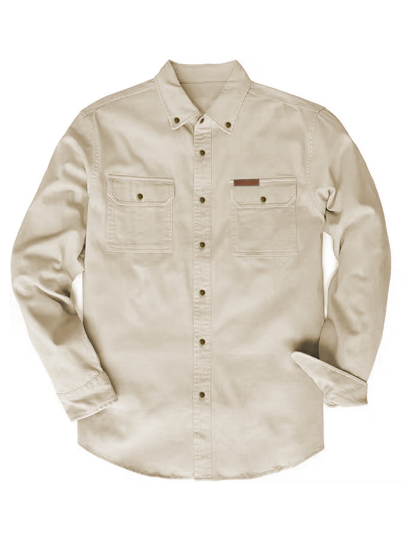 Herren Hemd Langarm Robust Button Down Kragen Elegant
