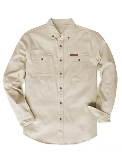 Herren Hemd Langarm Robust Button Down Kragen Elegant