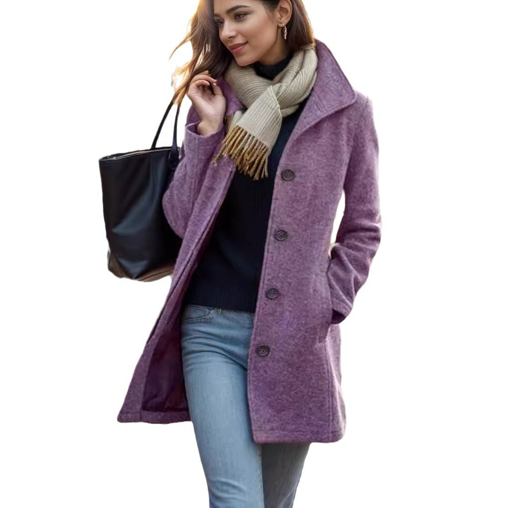 Damen Oversized Mantel Trendig Großstadt Chic