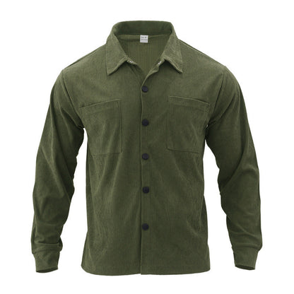 Herren Cordjacke Hochwertig mit Brusttaschen Modern