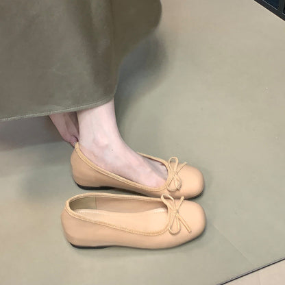 Damen Ballerinas Bequem Schleifen Detail Elegante Schuhe
