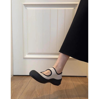 Ballerinas Damen Bequem Verstellbarer Riemen Komfortsohle