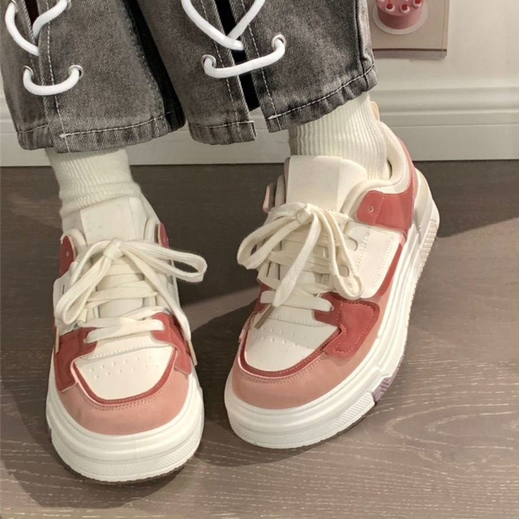 Damen Sneaker Sportlich Schnell Schnüren Laufschuhe