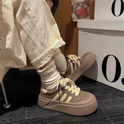 Damen Sneaker Hoch Plattform Extrahoch Mode