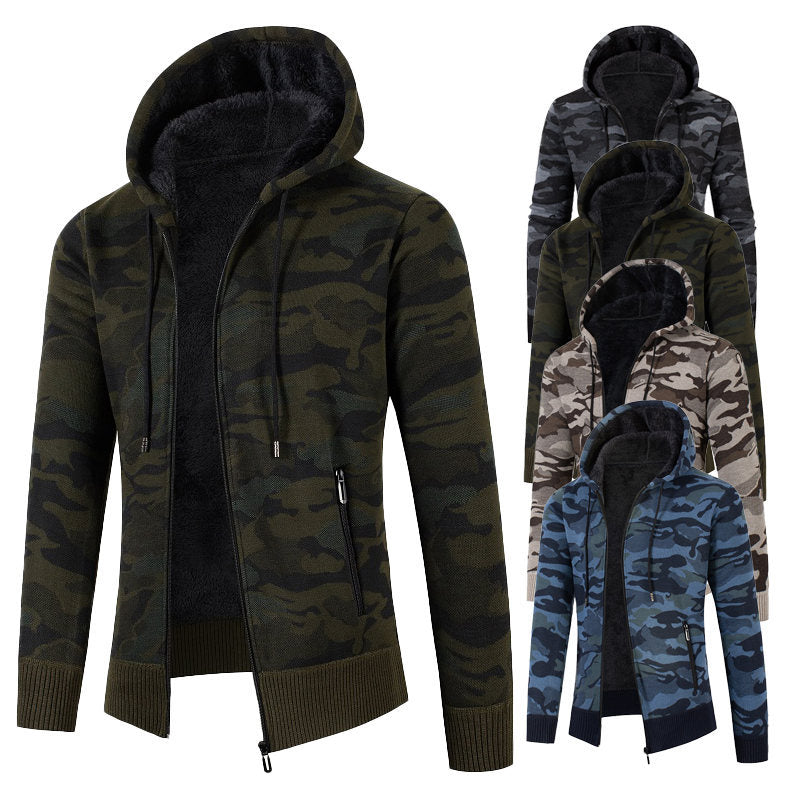 Herren Camouflage Jacke Fleece Warm Lässig - BerlinGlamour