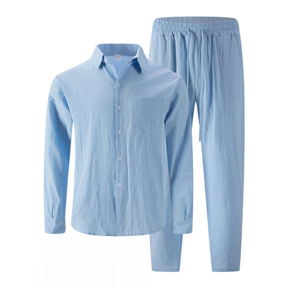 Herren Schlafanzug Set Atmungsaktiv Bequem Modern