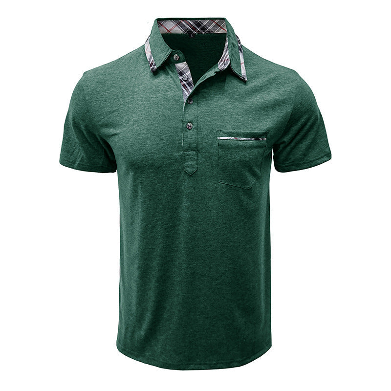Herren Polohemd Kurzarm Karomuster Modern Berlin Style
