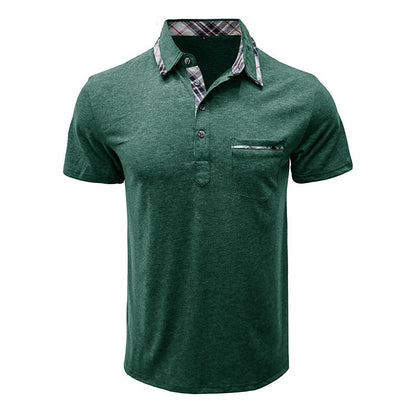 Herren Polohemd Kurzarm Karomuster Modern Berlin Style