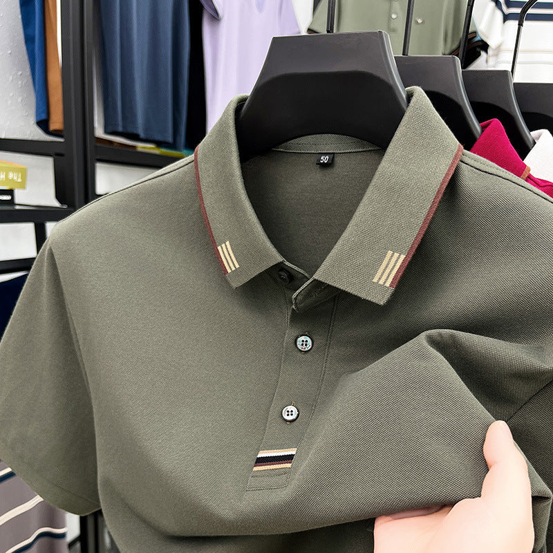 Herren Poloshirt Elegantes Piqué-Shirt Mit Kontrastdetails