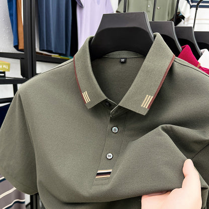 Herren Poloshirt Elegantes Piqué-Shirt Mit Kontrastdetails