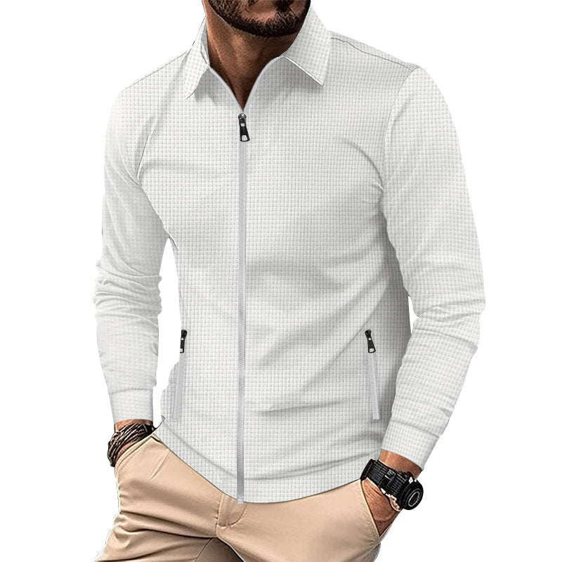 Herren Freizeitjacke Modern mit Reißverschluss und Struktur