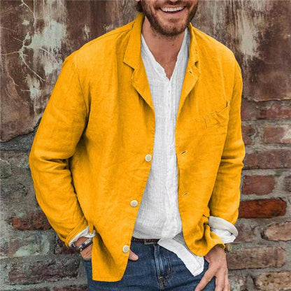 Leichte Sommerjacke Leinen Herren Bequem Modern