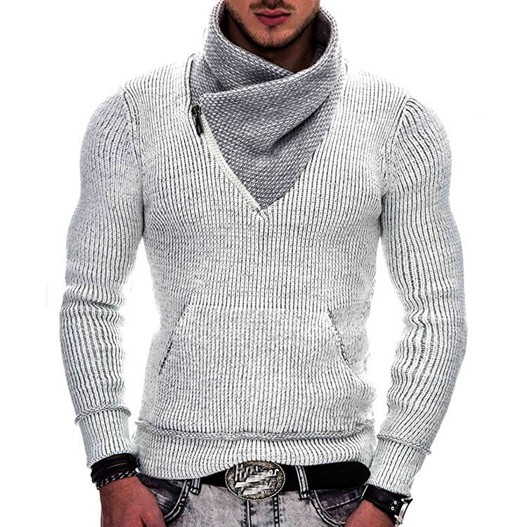 Stylisher Herren Pullover Modern mit Breitem Kragen